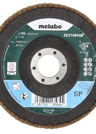 Disco de lijado de láminas Metabo, disco dentado P 60 125 mm 22,23 mm (10 x 623148000) para amoladoras angulares