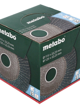 Metabo Lamellenschleifteller Fächerscheibe P 60 125 mm 22,23 mm ( 10 x 623148000 ) für Winkelschleifer