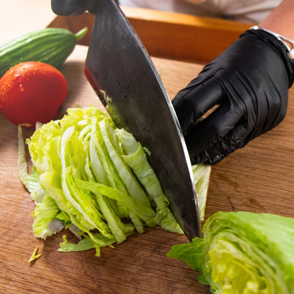 Nitrile disposable gloves in dispenser box Black 100 pieces size S / Small - non-sterile