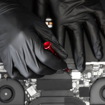 Nitrile disposable gloves in dispenser box Black 100 pieces size S / Small - non-sterile