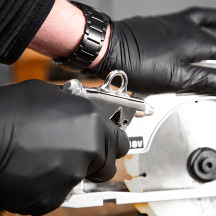 Nitrile disposable gloves in dispenser box Black 100 pieces size S / Small - non-sterile