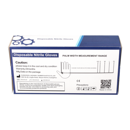 Nitrile disposable gloves in dispenser box Black 100 pieces size S / Small - non-sterile