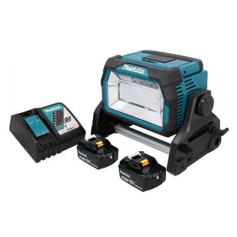 Makita DML 809 RM akumulatorowy reflektor budowlany LED 18 V 10000 lm + 2x akumulator 4,0 Ah + ładowarka