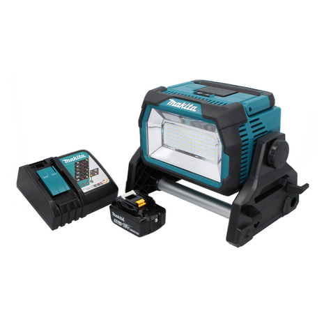 Makita DML 809 RT1 Projecteur de chantier LED sans fil 18 V 10000 lm + 1x batterie 5,0 Ah + chargeur