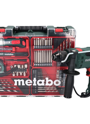 Metabo SBE 650 Set Trapano a percussione 320 W 10 Nm ( 600742870 ) + Set di 79 punte per avvit./forat. + Valigetta