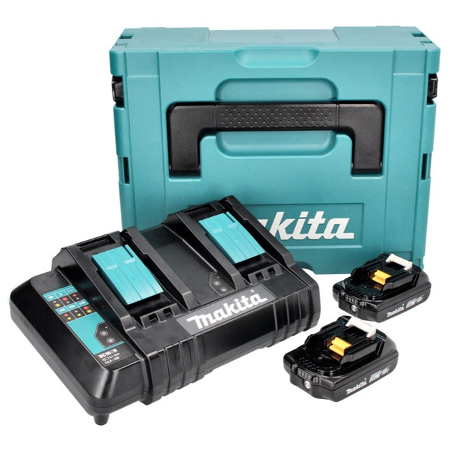 Makita Power Source Kit 18 V with 2x BL 1820 B 2.0 Ah battery ( 197254-9 ) + DC 18 SH double charger ( 199687-4 ) + Makpac
