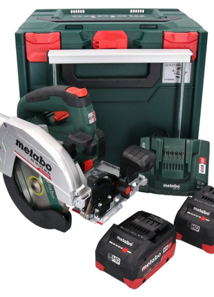 Metabo KS 18 LTX 66 BL Scie circulaire sans fil 18 V 165 mm (611866660) + 2x Batteries 5,5 Ah + Chargeur + Coffret metaBOX