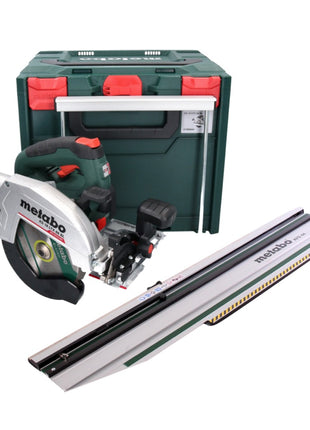 Metabo KS 18 LTX 66 BL Set Scie circulaire sans fil 18 V 165 mm (691194000) + Rail de coupe + Coffret metaBOX - sans batterie, sans chargeur