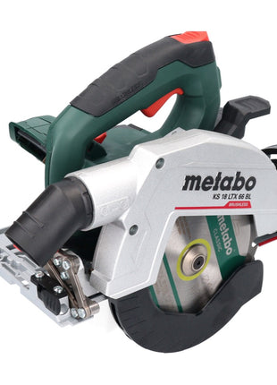 Metabo KS 18 LTX 66 BL Akku Handkreissäge 18 V 165 mm + 2x Akku 5,5 Ah + Ladegerät + Kappschiene + metaBOX