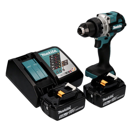 Makita DDF 486 RT cordless drill driver 18 V 130 Nm brushless + 2x rechargeable battery 5.0 Ah + charger