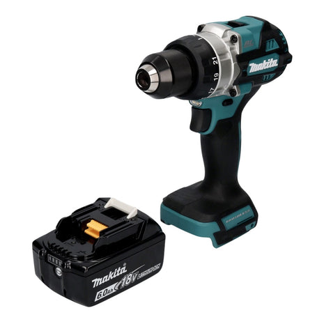 Makita DDF 486 G1 cordless drill driver 18 V 130 Nm brushless + 1x rechargeable battery 6.0 Ah - without charger