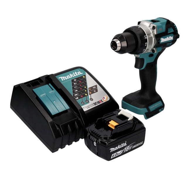 Makita DDF 486 RG1 cordless drill driver 18 V 130 Nm brushless + 1x rechargeable battery 6.0 Ah + charger