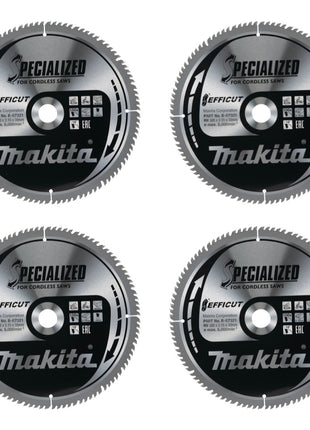 Makita CMSXF305100G Hoja de sierra SPECIALIZED EFFICUT 305 x 2,15 x 30 mm 4 piezas (4x B-67321) 100 dientes para madera