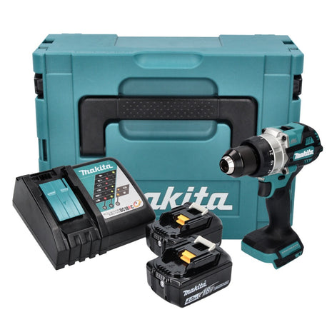 Makita DDF 486 RMJ akumulatorowa wiertarko-wkrętarka 18 V 130 Nm bezszczotkowa + 2x akumulator 4,0 Ah + ładowarka + Makpac