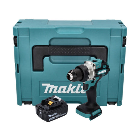 Makita DDF 486 T1J taladro atornillador inalámbrico 18 V 130 Nm sin escobillas + 1x batería 5,0 Ah + Makpac - sin cargador