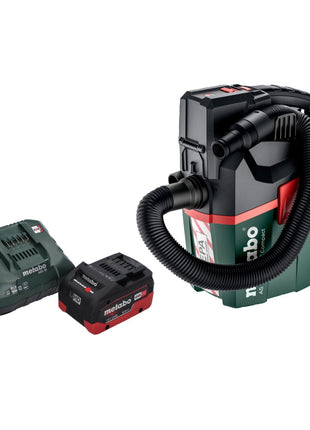 Metabo AS 18 HEPA PC Compact Akku Sauger 18 V 6 l Nass und Trocken Sauger mit Blasfunktion + 1x Akku 8,0 Ah + Ladegerät