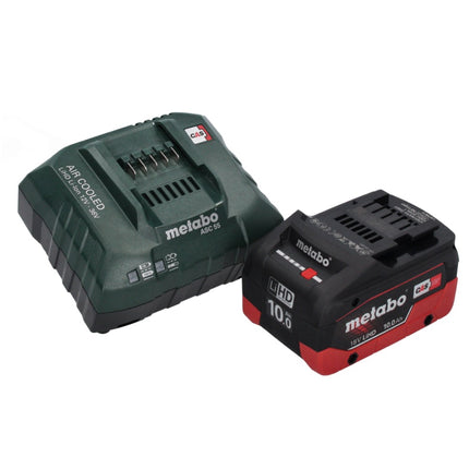 Metabo AS 18 HEPA PC Aspirador de batería compacto 18 V 6 l Aspirador en seco y húmedo con función de soplado + 1x batería 10,0 Ah + cargador