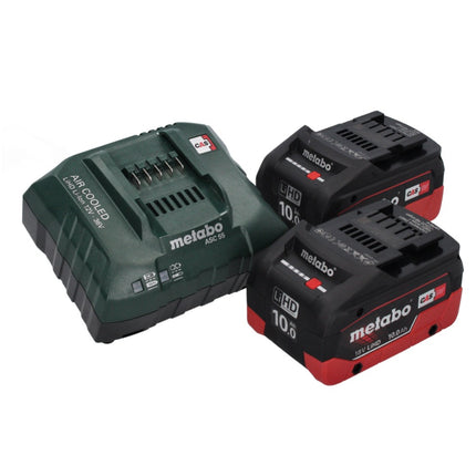 Metabo AS 18 HEPA PC Aspirador de batería compacto 18 V 6 l Aspirador en seco y húmedo con función de soplado + 2x baterías 10,0 Ah + cargador
