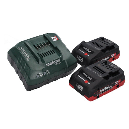 Metabo AS 18 HEPA PC Aspirador de batería compacto 18 V 6 l Aspirador en seco y húmedo con función de soplado + 2x baterías 4,0 Ah + cargador + 5x bolsas de filtro