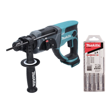 Makita DHR 202 Z Cordless combi hammer 18 V 2.0 J SDS Plus + 5-piece drill bit set - without battery, without charger