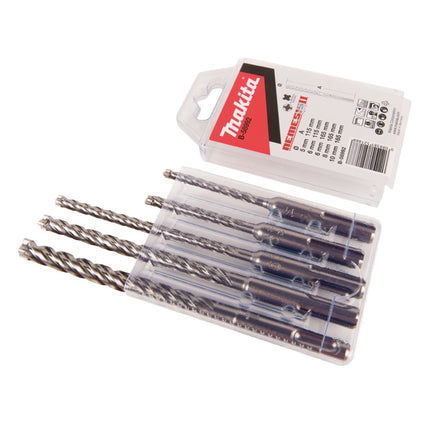 Martillo perforador sin cable Makita DHR 171 Z 18 V 1,2 J SDS plus sin escobillas + juego de brocas de 5 piezas - sin batería, sin cargador