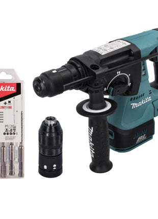 Makita DHR 243 Z Trapano a percussione a batteria 18 V 2,0 J SDS plus Brushless + set di punte da 5 pezzi - senza batteria, senza caricabatteria