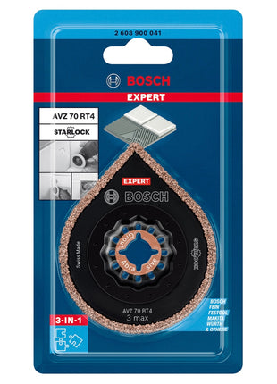 Bosch EXPERT 3 Max AVZ 70 RT4 Mörtelentferner Starlock 87 x 70 mm 1 Stk. ( 2608900041 ) für Mörtel Carbide  - Nachfolger von 2608661757