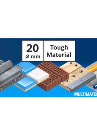 Bosch EXPERT Tough Material Sega a tazza 20 x 60 mm Carburo ( 2608900419 ) Universal - Successore del 2608594163