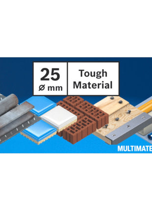 Bosch EXPERT Tough Material Sega a tazza 25 x 60 mm Carburo ( 2608900421 ) Universal - Successore del 2608594165