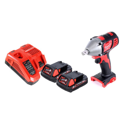Clé à chocs sans fil Milwaukee M18 BIW12-202FC 18 V 240 Nm 1/2" + 2x batteries 2,0 Ah + chargeur