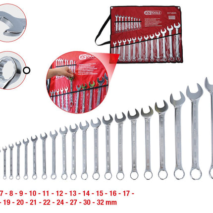 KS TOOLS Ringmaulschlüssel-Satz, abgewinkelt, 21-tlg 6-32mm ( 517.0043 ) - Toolbrothers