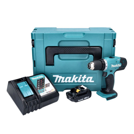 Makita DDF 453 RA1J Perceuse-visseuse sans fil 18 V 42 Nm + 1x batterie 2,0 Ah + chargeur + Makpac