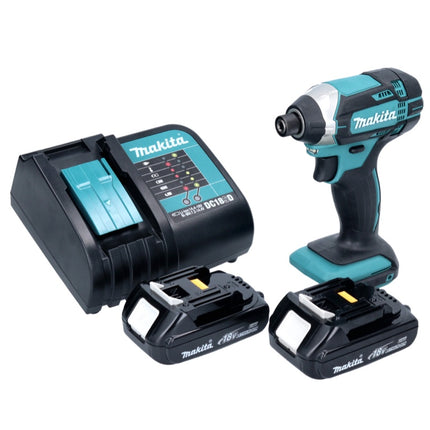 Makita DTD 152 SY Akku Schlagschrauber 18 V 165 Nm + 2x Akku 1,3 Ah + Ladegerät