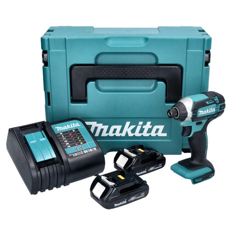 Makita DTD 152 SYJ cordless impact wrench 18 V 165 Nm + 2x rechargeable battery 1.3 Ah + charger + Makpac