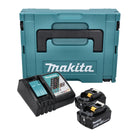 Makita Power Source Kit 18V con: 2x Batterie BL1860B 6,0 Ah + Caricabatterie DC18RC + Valigetta Makpac
