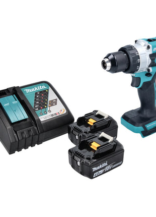 Makita DHP 486 RM trapano a percussione a batteria 18 V 130 Nm brushless + 2x batteria ricaricabile 4,0 Ah + caricabatterie