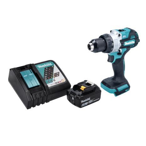 Trapano a percussione a batteria Makita DHP 486 RG1 18 V 130 Nm brushless + 1x batteria ricaricabile 6,0 Ah + caricabatterie