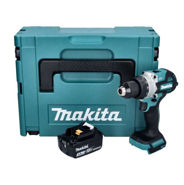 Taladro de percusión sin cable Makita DHP 486 F1J 18 V 130 Nm sin escobillas + 1x batería recargable 3,0 Ah + Makpac - sin cargador