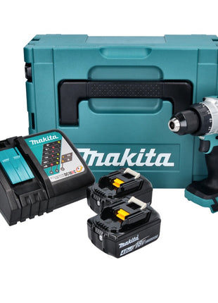 Makita DHP 486 RMJ Perceuse-visseuse à percussion sans fil 18 V 130 Nm Brushless + 2x batterie 4,0 Ah + chargeur + Makpac