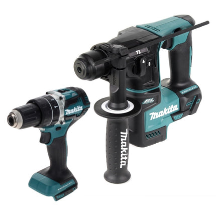 Makita DLX 2278 Cordless Combo Kit Brushless + DHP 484 Trapano a percussione 54 Nm + DHR 171 Martello rotante 1,2 J Solo - senza batteria, senza caricabatterie