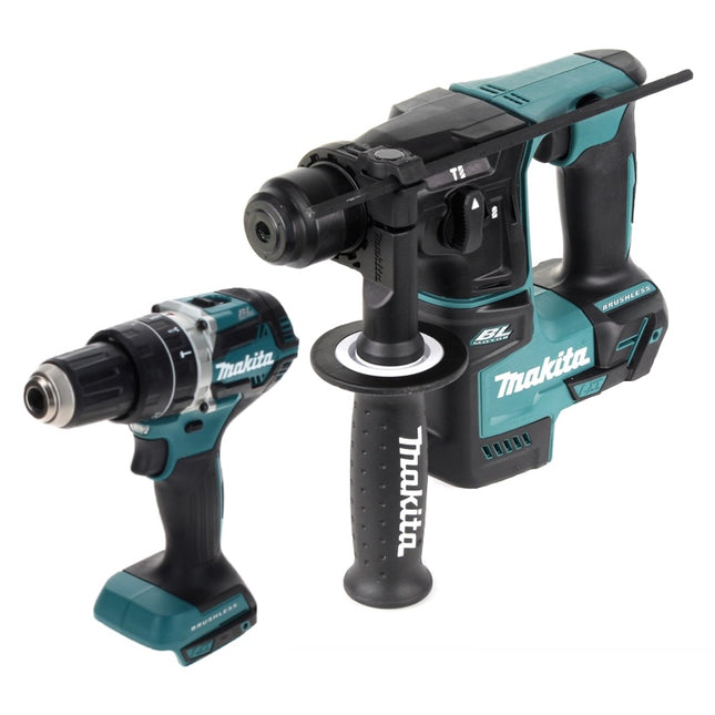 Makita DLX 2278 Akku Kombo Kit Brushless + DHP 484 Schlagbohrschrauber 54 Nm + DHR 171 Bohrhammer 1,2 J Solo - ohne Akku, ohne Ladegerät
