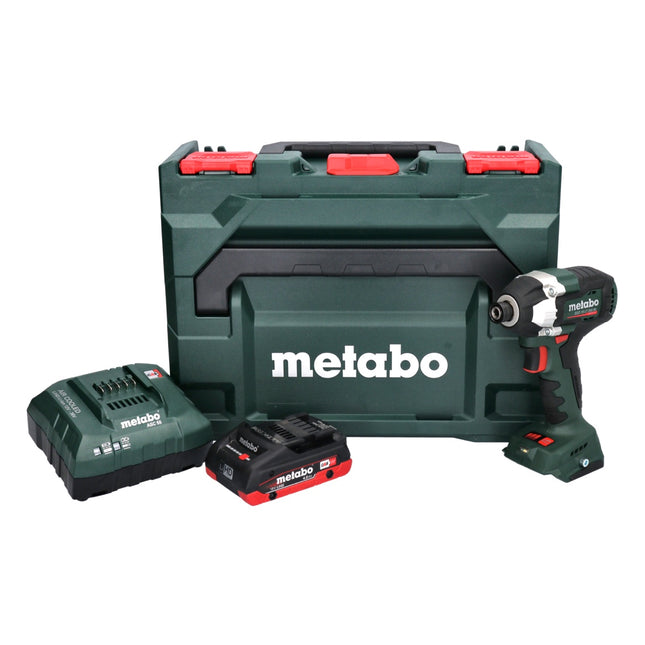 Clé à chocs sans fil Metabo SSD 18 LT 200 BL 18 V 200 Nm 1/4" sans balai + 1x batterie 4,0 Ah + chargeur + métaBOX