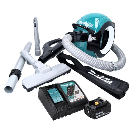 Aspirateur sans balais Makita DCL 501 RF1 18 V + 1x batterie 3,0 Ah + chargeur + accessoires