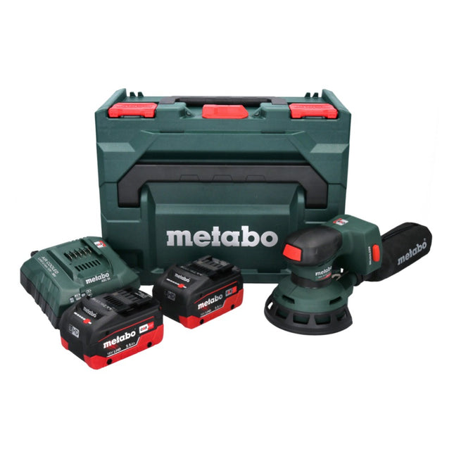 Metabo SXA 18 LTX 125 BL cordless random orbital sander 18 V 125 mm brushless + 2x rechargeable battery 5.5 Ah + charger + metaBOX