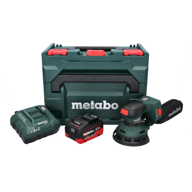 Metabo SXA 18 LTX 125 BL cordless random orbital sander 18 V 125 mm brushless + 1x rechargeable battery 8.0 Ah + charger + metaBOX