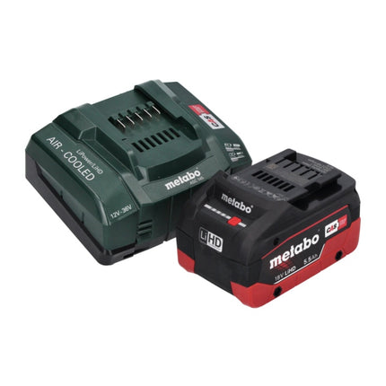 Metabo AS 18 L PC Aspirador compacto sin cable 18 V 6 l IPX4 clase de polvo L en seco y húmedo + 1x batería recargable 5,5 Ah + cargador