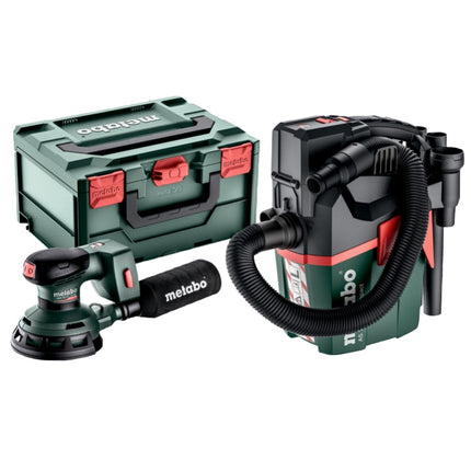 Lijadora rotorbital sin cable Metabo SXA 18 LTX 125 BL 18 V 125 mm + AS 18 L PC Aspirador compacto ( 691199000 ) - sin batería, sin cargador