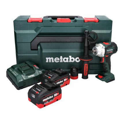 Metabo BS 18 LTX BL Q I Taladro atornillador sin cable 18 V 130 Nm sin escobillas ( 602359660 ) + 2x batería recargable 5,5 Ah + cargador + metaBOX