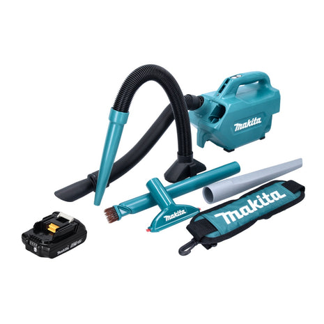 Makita DCL 184 A1 Aspiratore a batteria 18 V 54 mbar 0,5 l + 1x batteria ricaricabile 2,0 Ah - senza caricabatterie