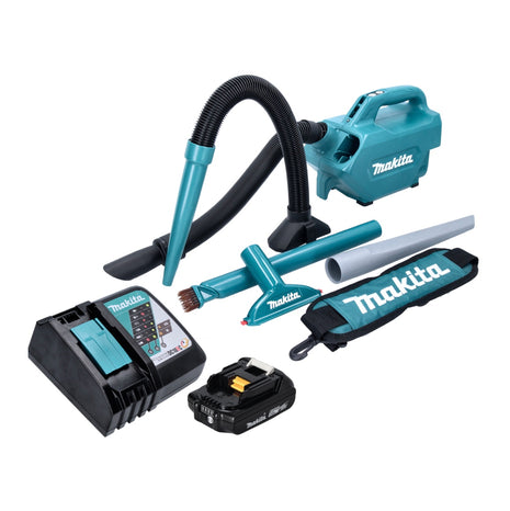 Makita DCL 184 RA1 cordless hoover 18 V 54 mbar 0.5 l + 1x rechargeable battery 2.0 Ah + charger